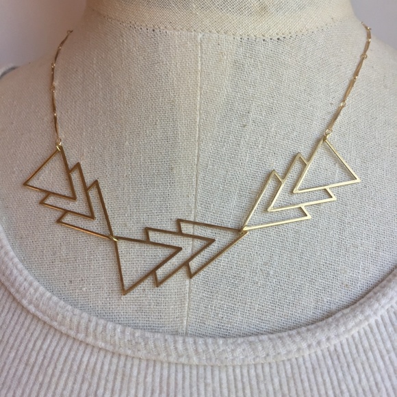 Brass Angles Statement Necklace, JPeace Designs - Picture 3 of 3